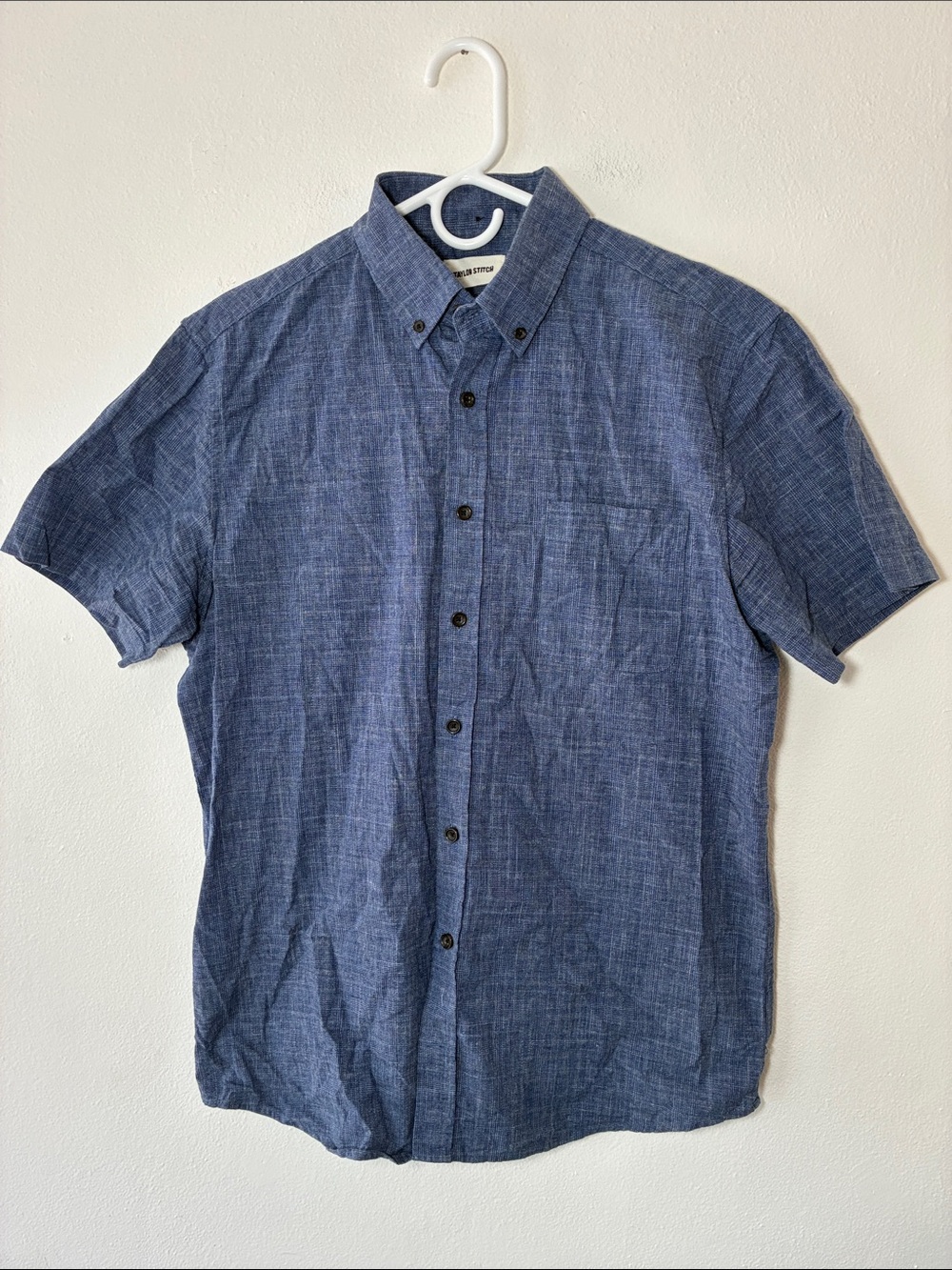 TAYLOR STITCH Men's Short Sleeve Jack Shirt Plaid Organic Cotton Medium 40
